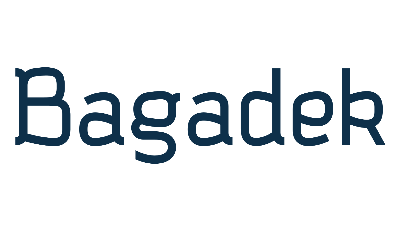 Bagadek, sans serif font preview
