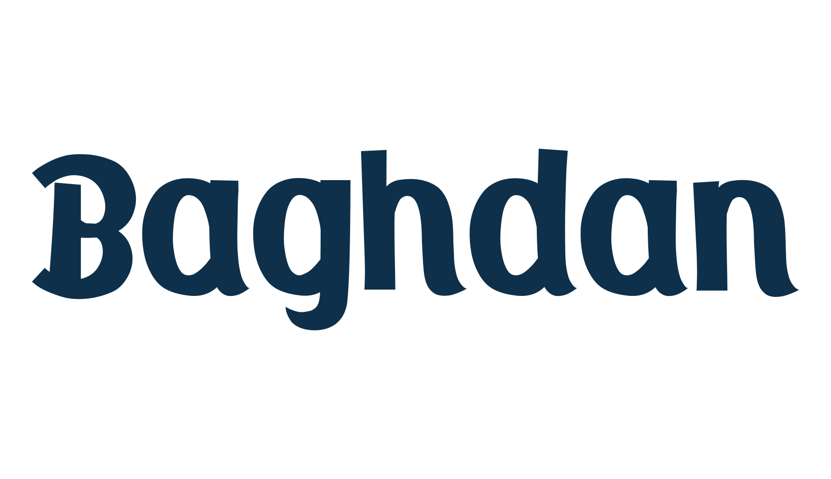 Baghdan, cartoon font preview