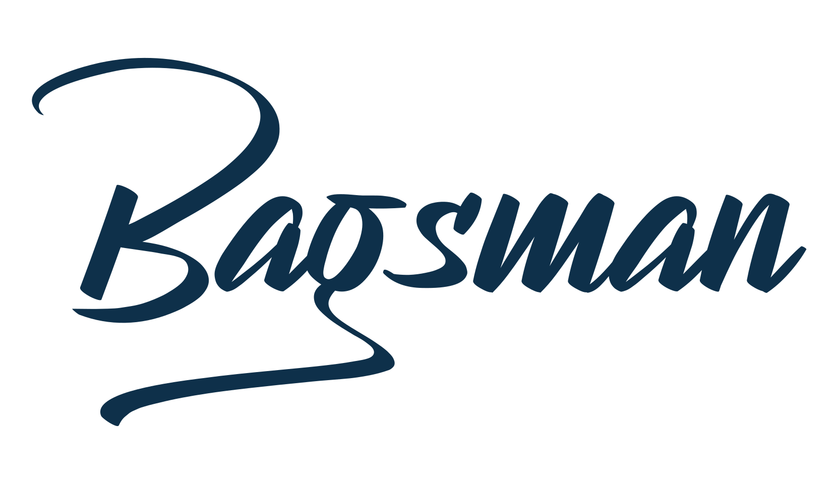 Bagsman, script brush fancy decorative calligraphy font preview