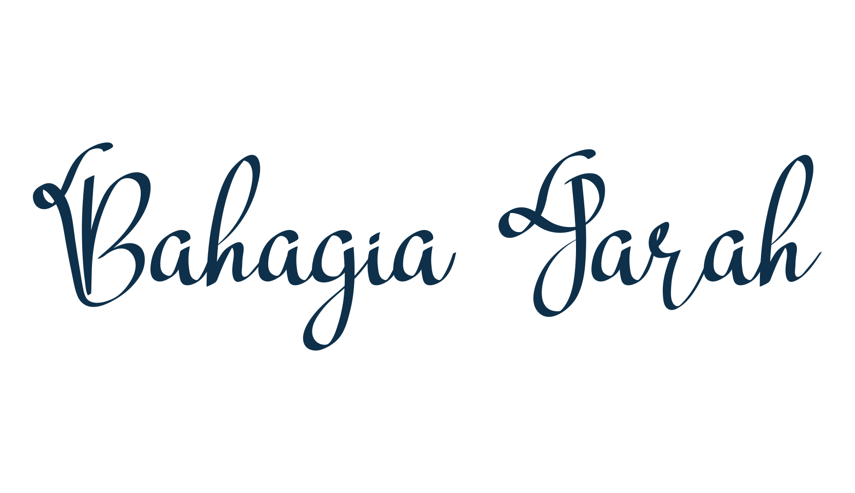Bahagia Jarah, calligraphy font preview
