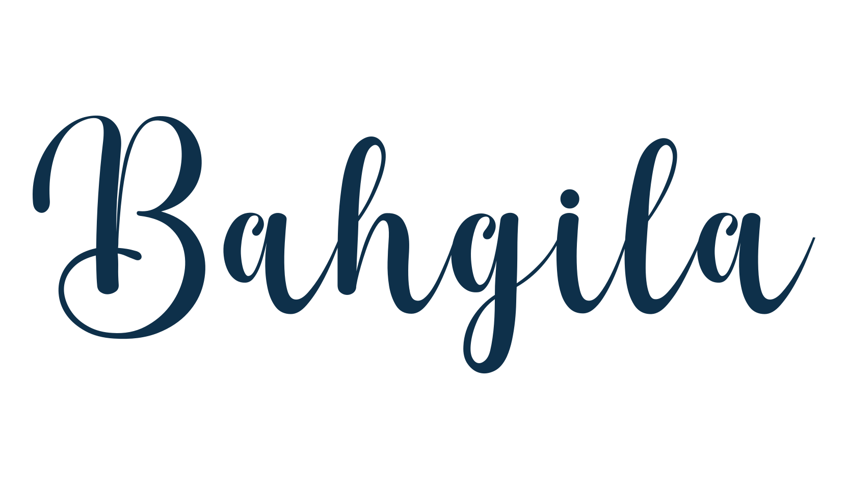 Bahgila, script calligraphy fancy decorative font preview