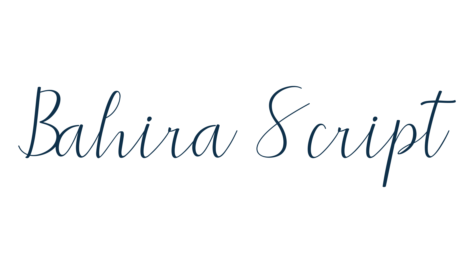 Bahira Script, script calligraphy fancy decorative font preview