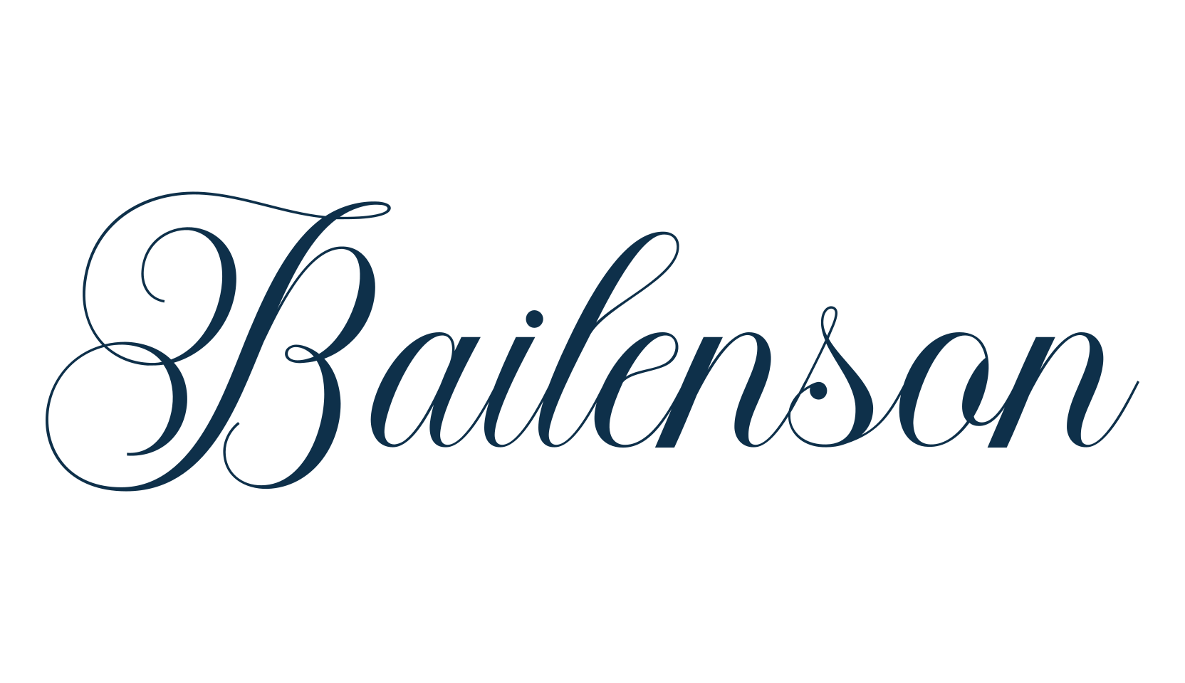 Bailenson, script calligraphy fancy decorative font preview