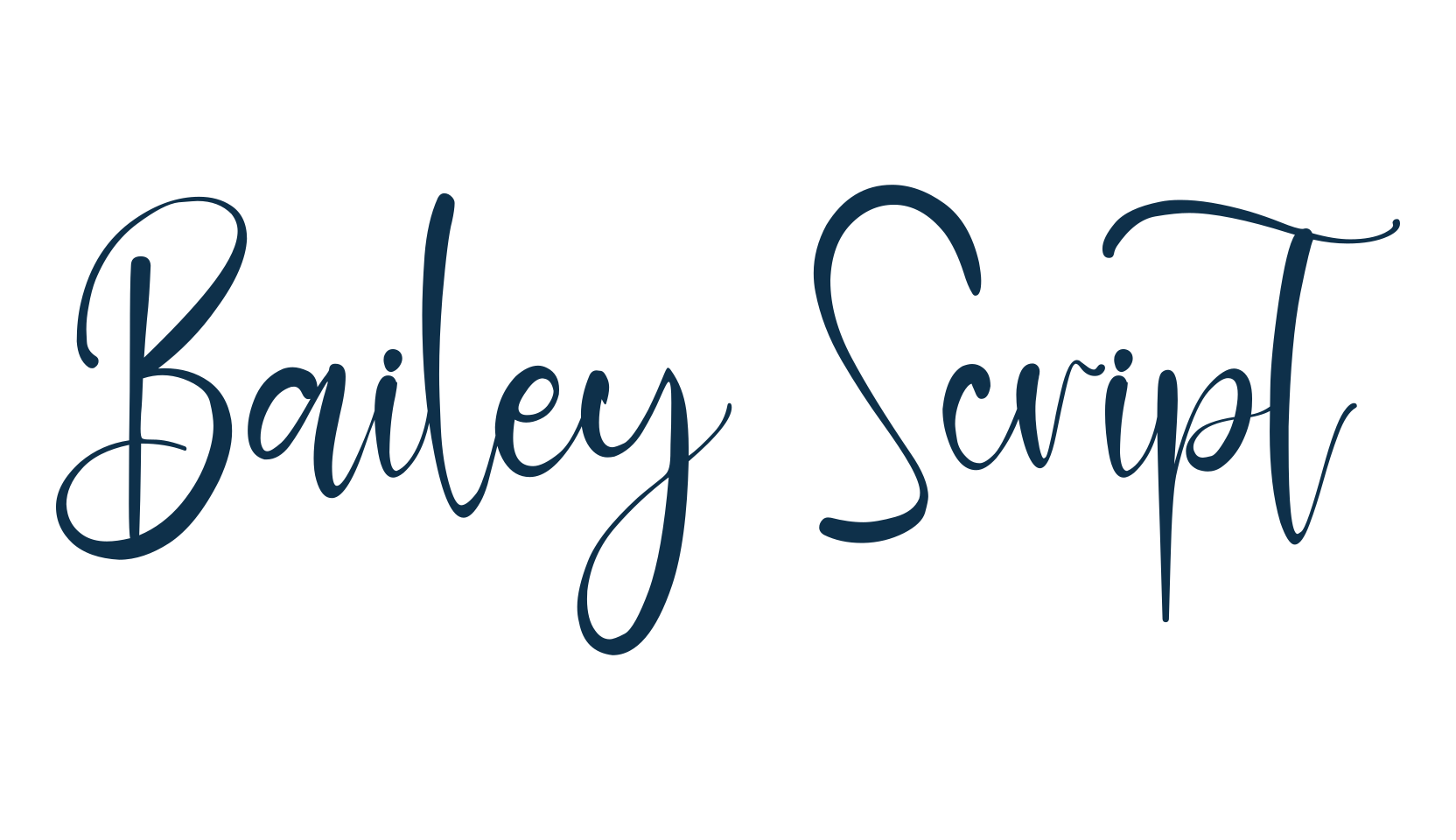 Bailey Script, handwriting font preview