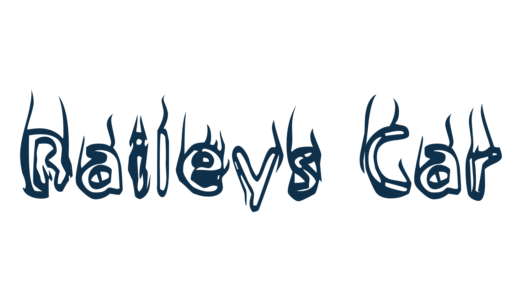 Baileys Car, fancy fire, ice decorative font preview