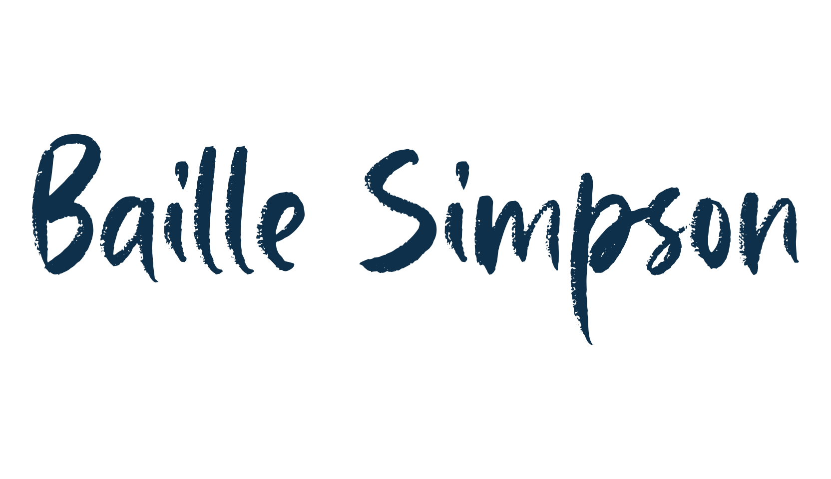 Baille Simpson, brush font preview