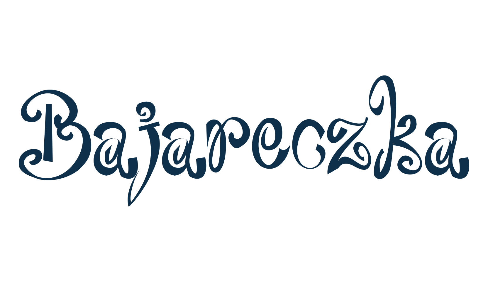 Bajareczka, fancy curly decorative font preview