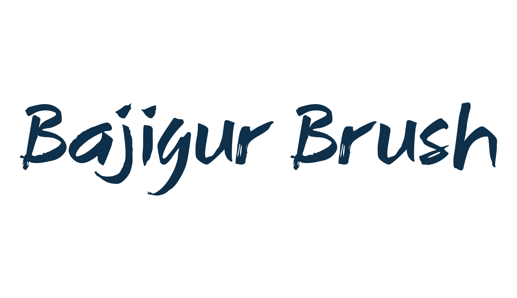 Bajigur Brush, brush font preview