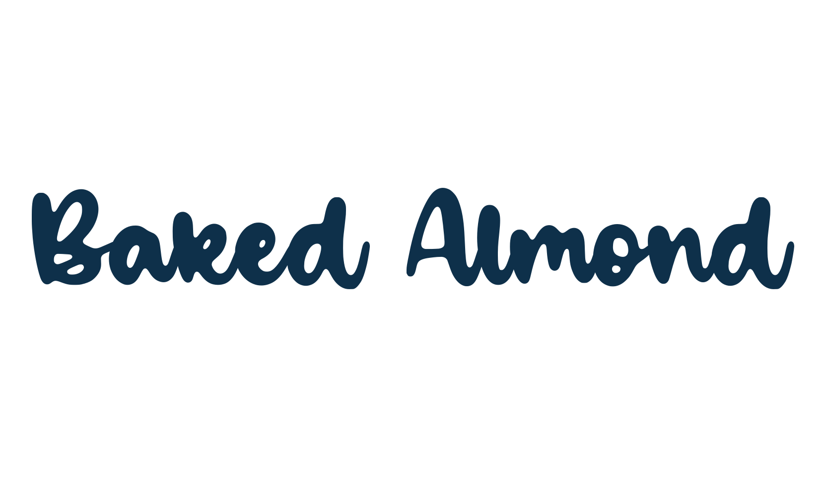 Baked Almond, brush font preview