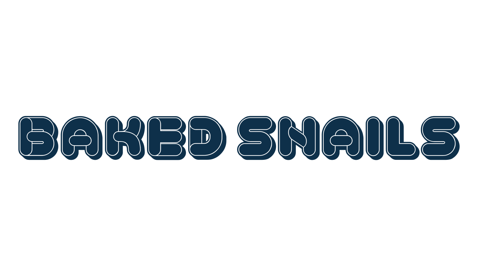 Baked Snails, fancy decorative font preview