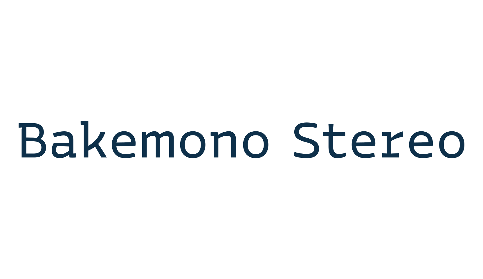 Bakemono Stereo, fixed width font preview
