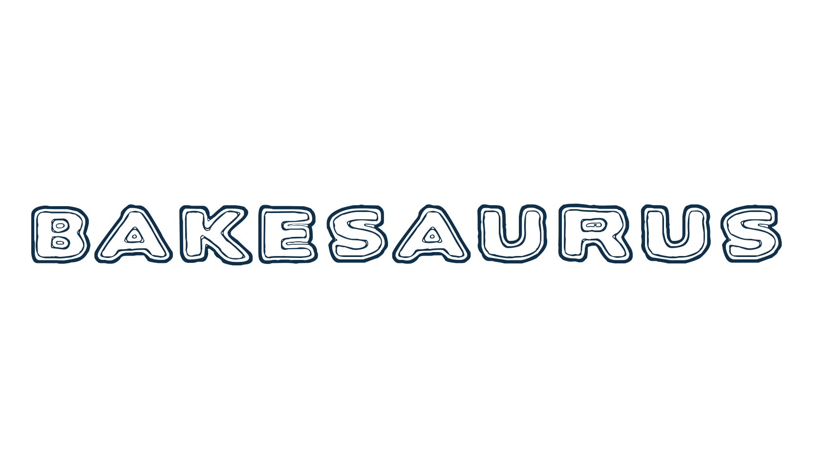 Bakesaurus, eroded font preview