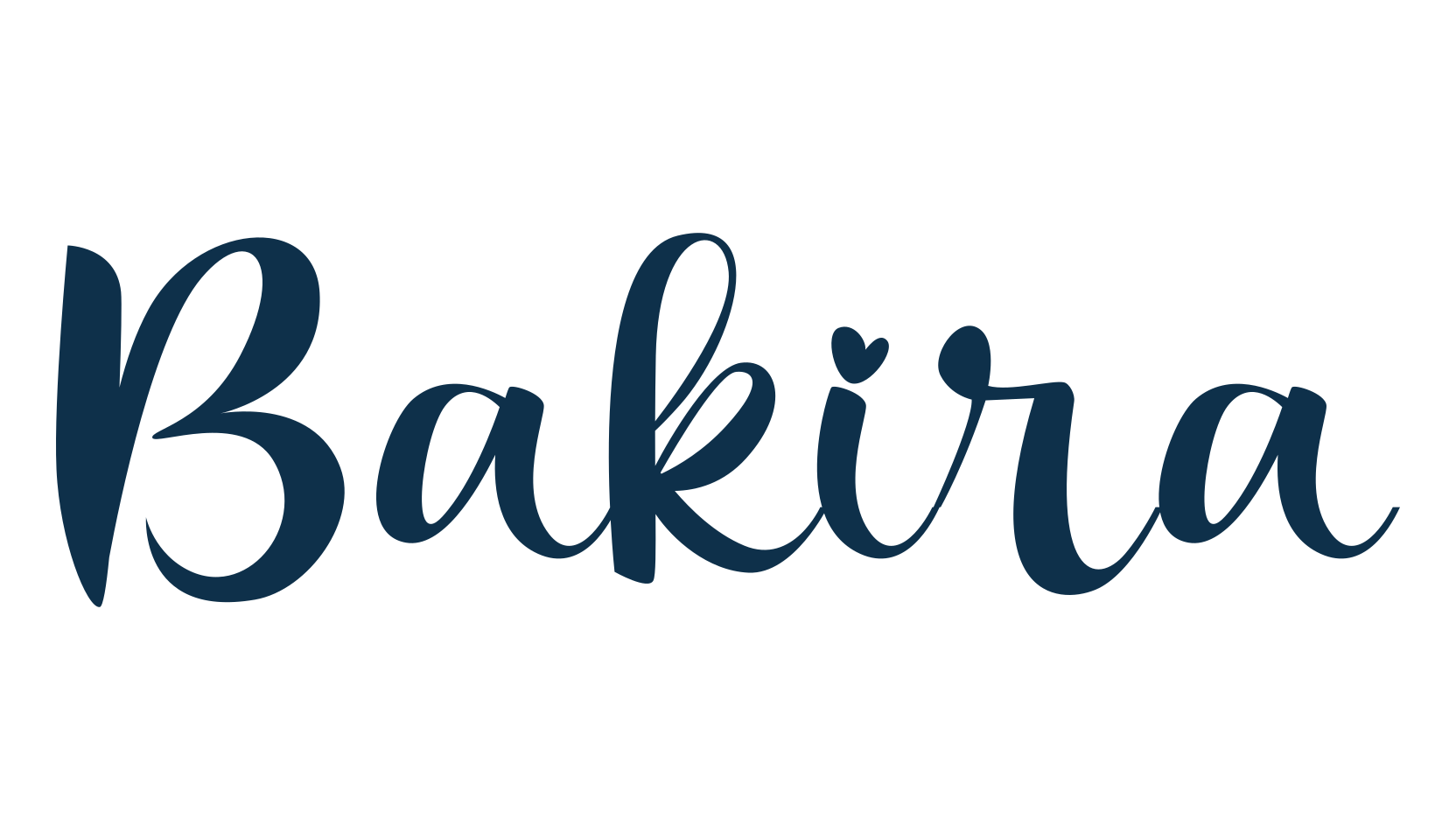Bakira, script calligraphy fancy decorative font preview