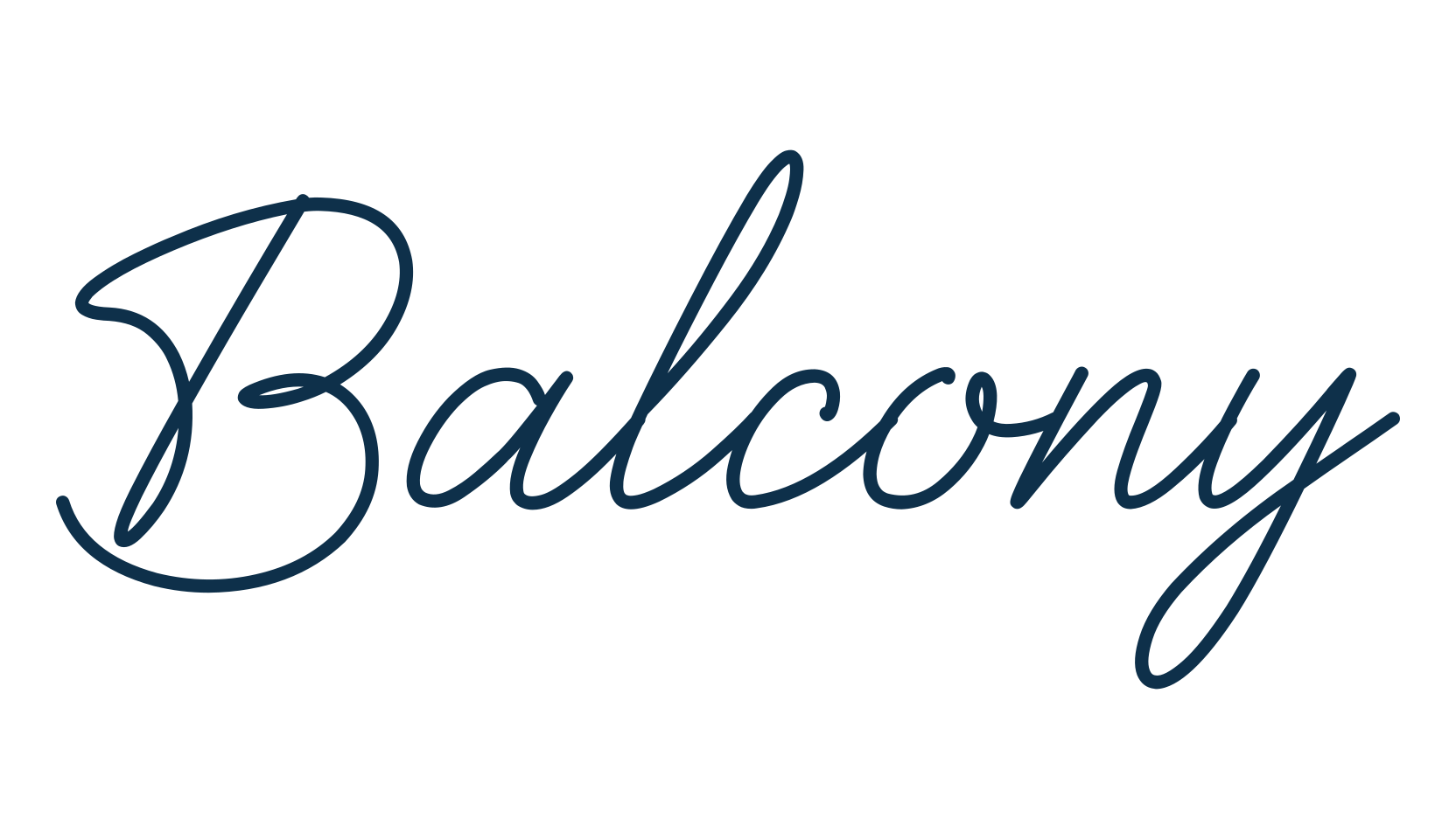 Balcony, script handwritten fancy decorative calligraphy font preview