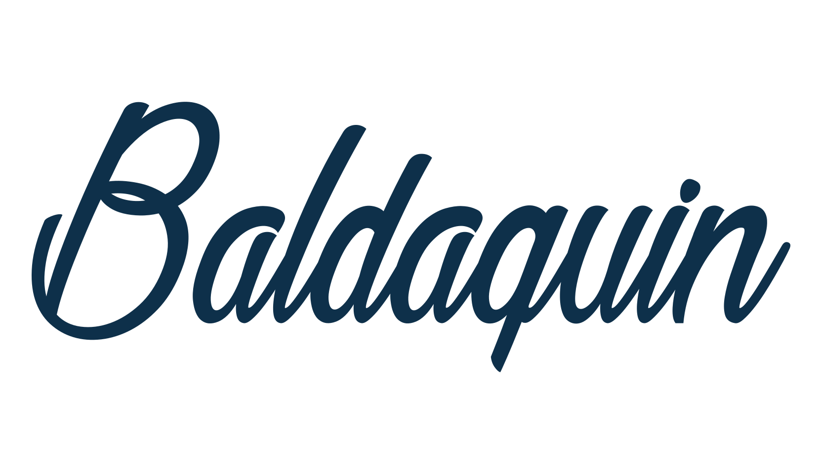 Baldaquin, script calligraphy fancy decorative font preview