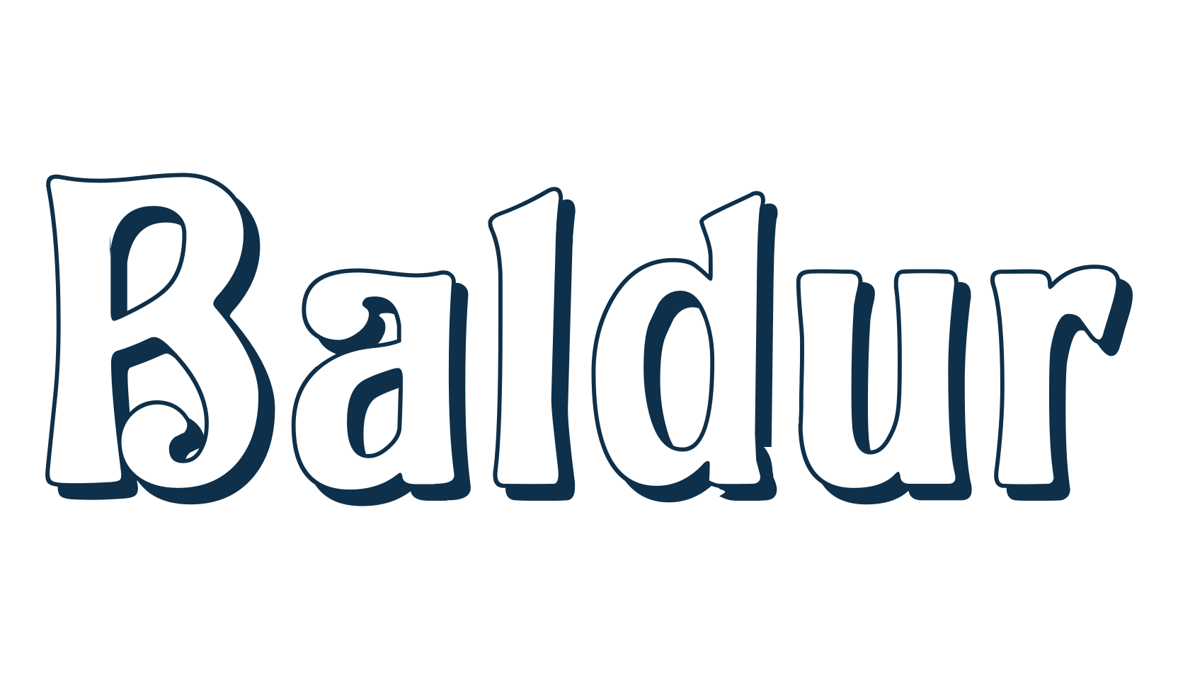 Baldur, fancy retro decorative font preview