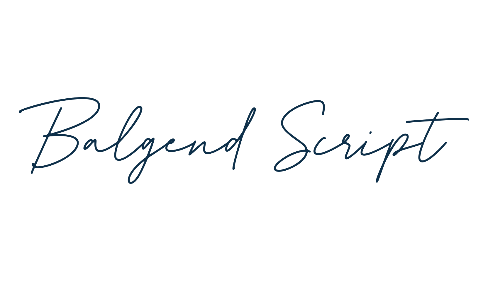 Balgend Script, handwriting font preview
