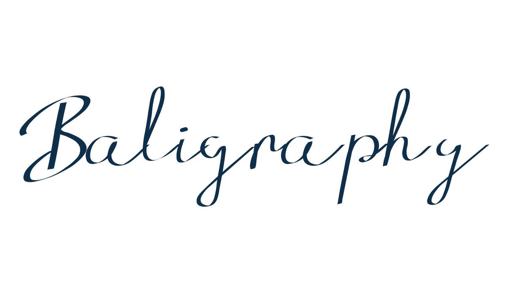 Baligraphy, handwriting font preview