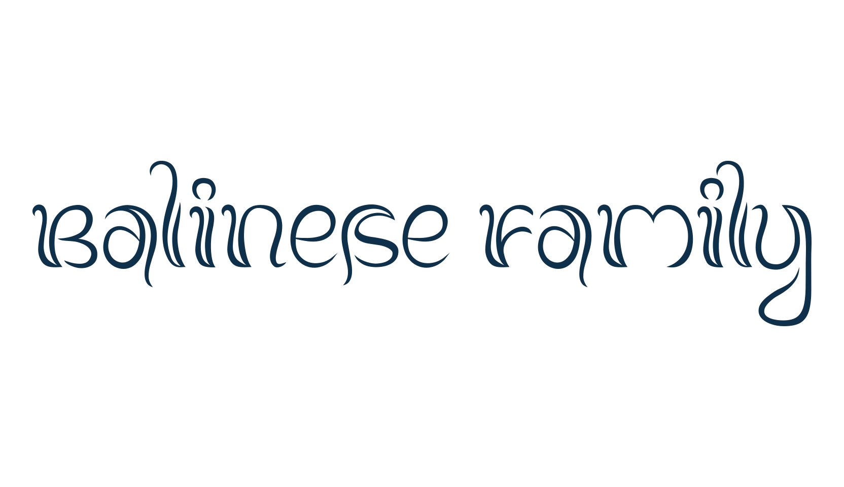 Balinese Family, fancy various foreign look font preview
