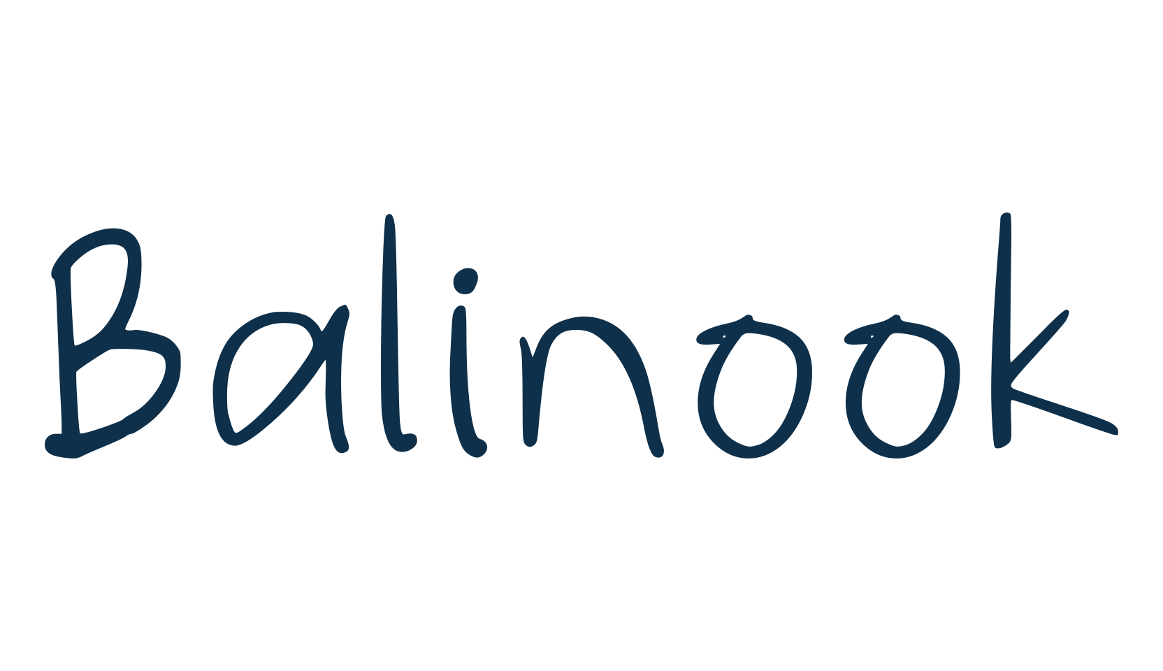 Balinook, handwriting font preview