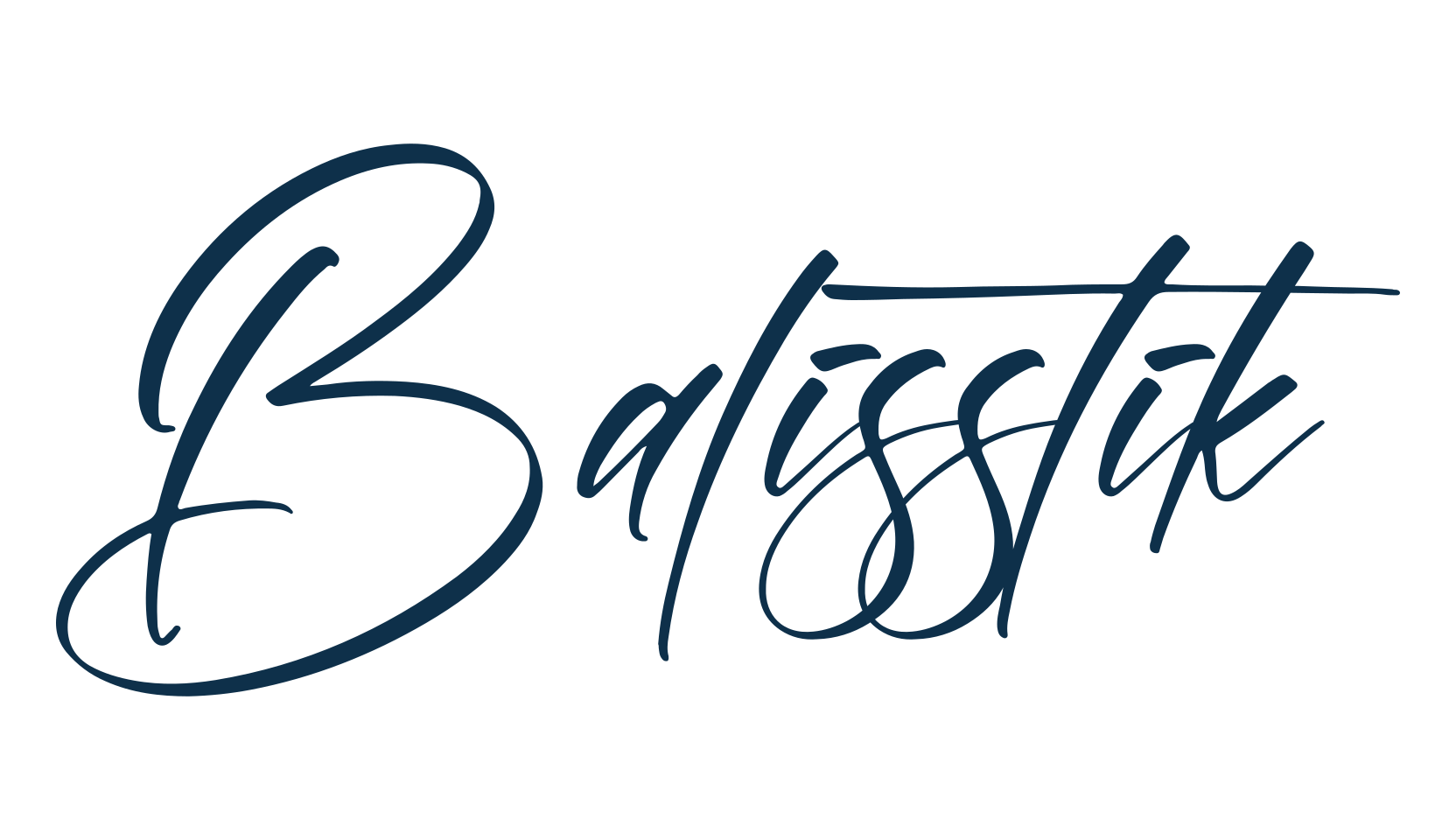 Balisstik, script handwritten fancy decorative calligraphy font preview