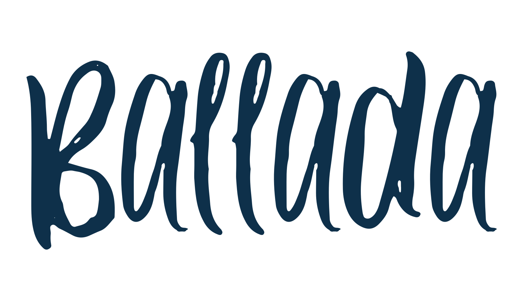 Ballada, script brush fancy decorative calligraphy font preview