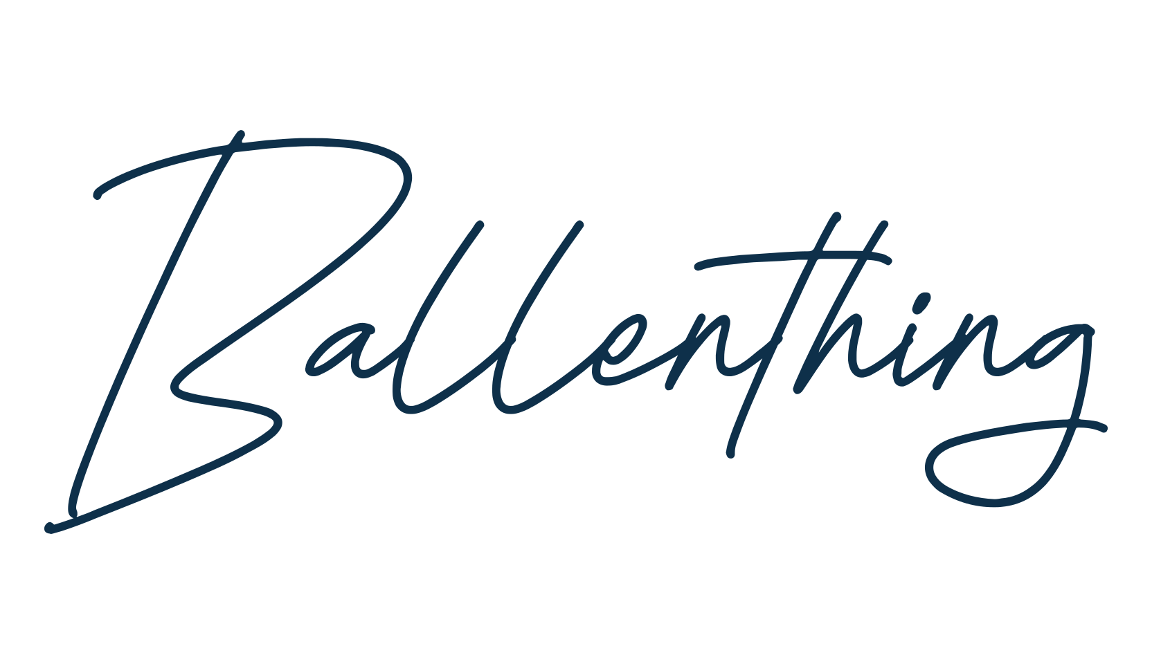 Ballenthing, script handwritten fancy decorative calligraphy font preview