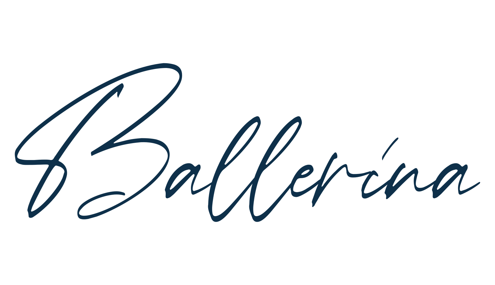 Ballerina (ballerina), handwriting font preview