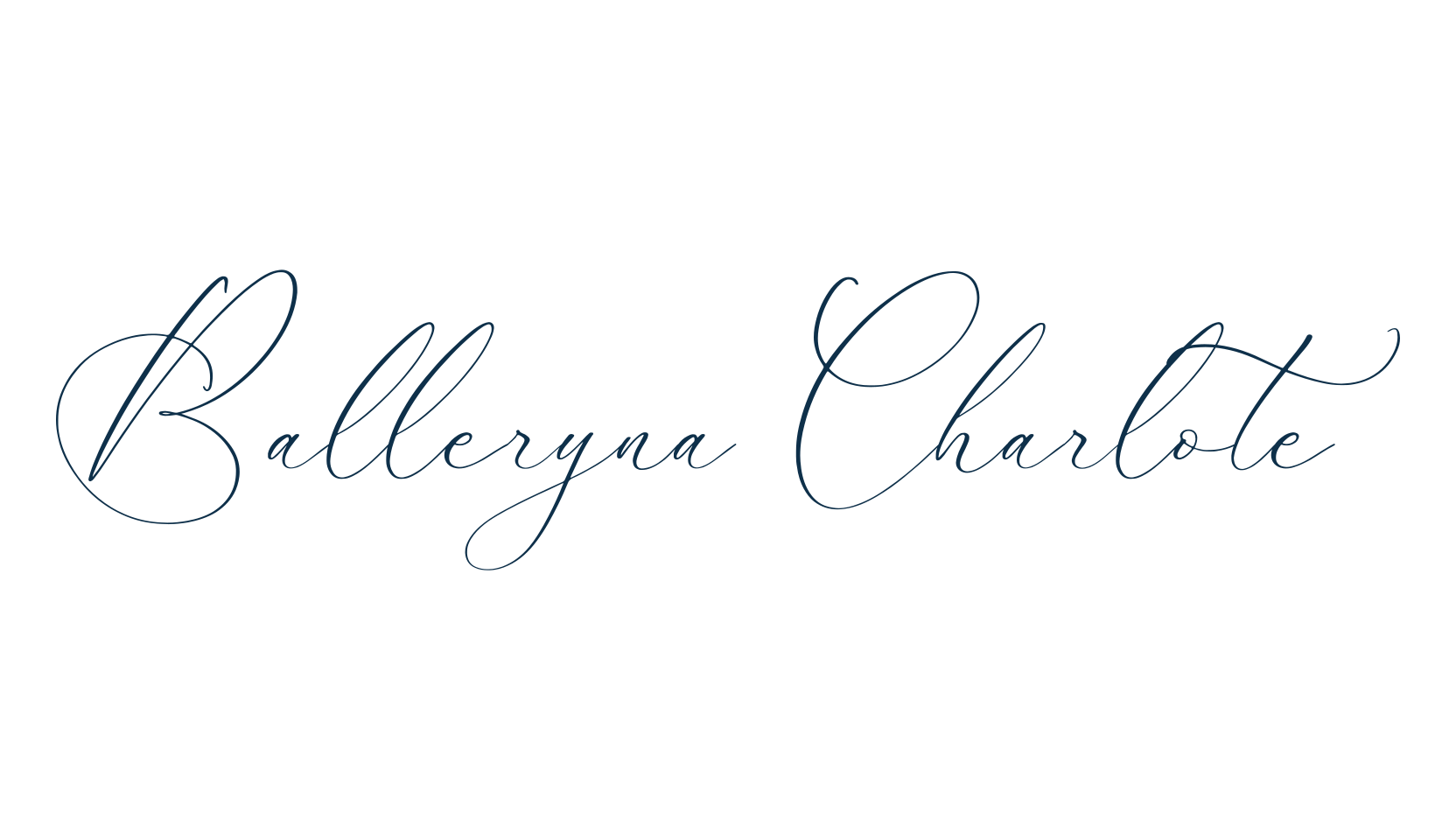 Balleryna Charlote, script handwritten fancy decorative calligraphy font preview
