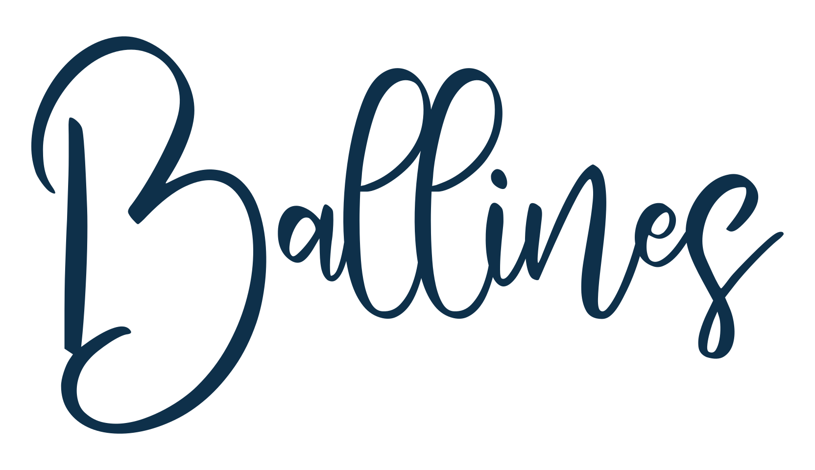 Ballines, handwriting font preview