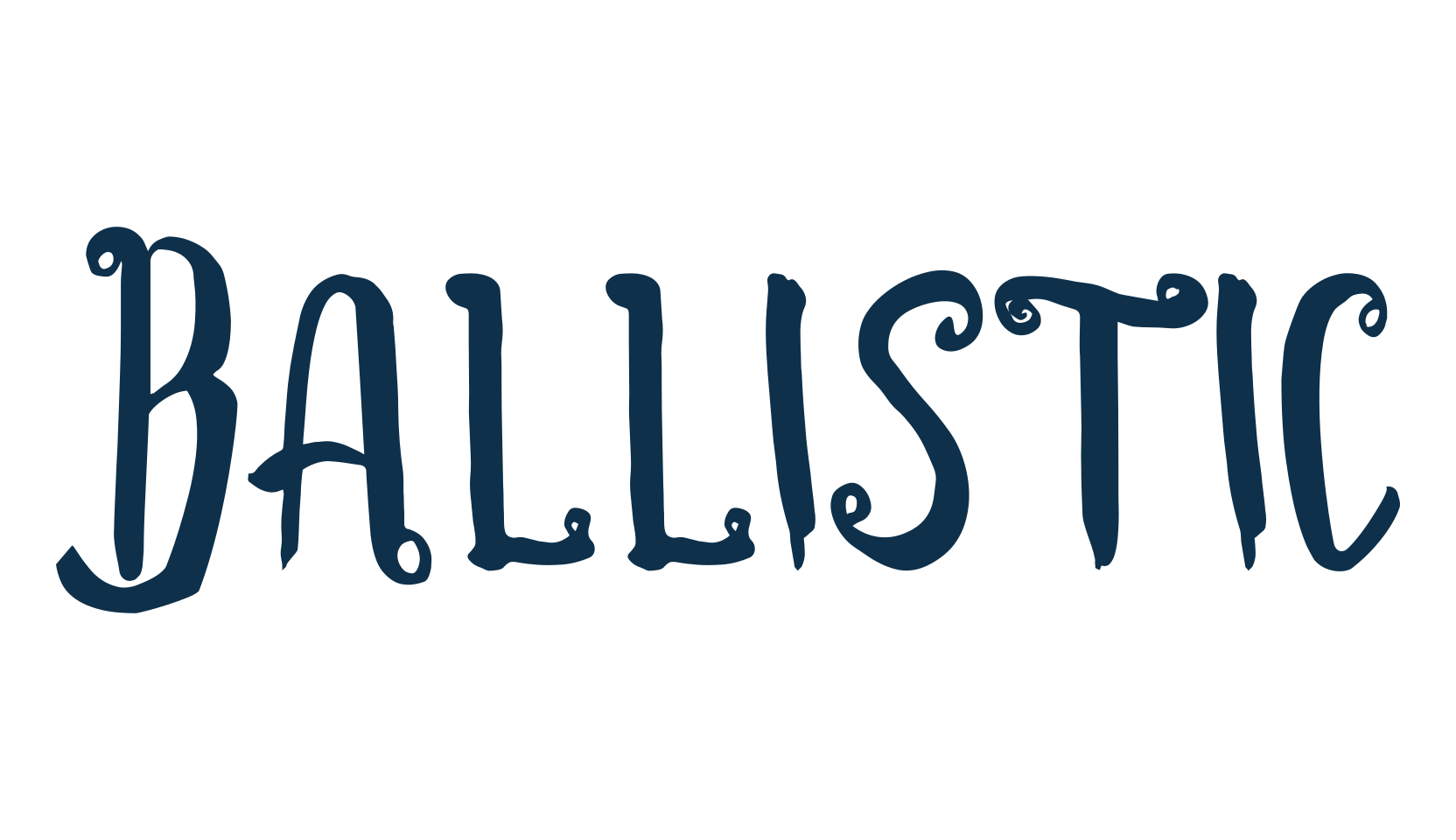 Ballistic, brush font preview