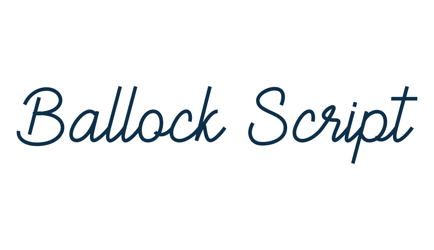 Ballock Script, fancy decorative font preview