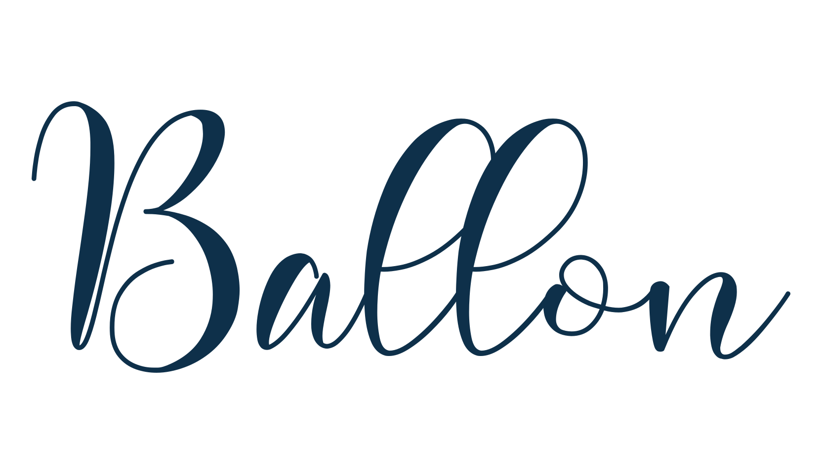Ballon, script calligraphy fancy decorative font preview