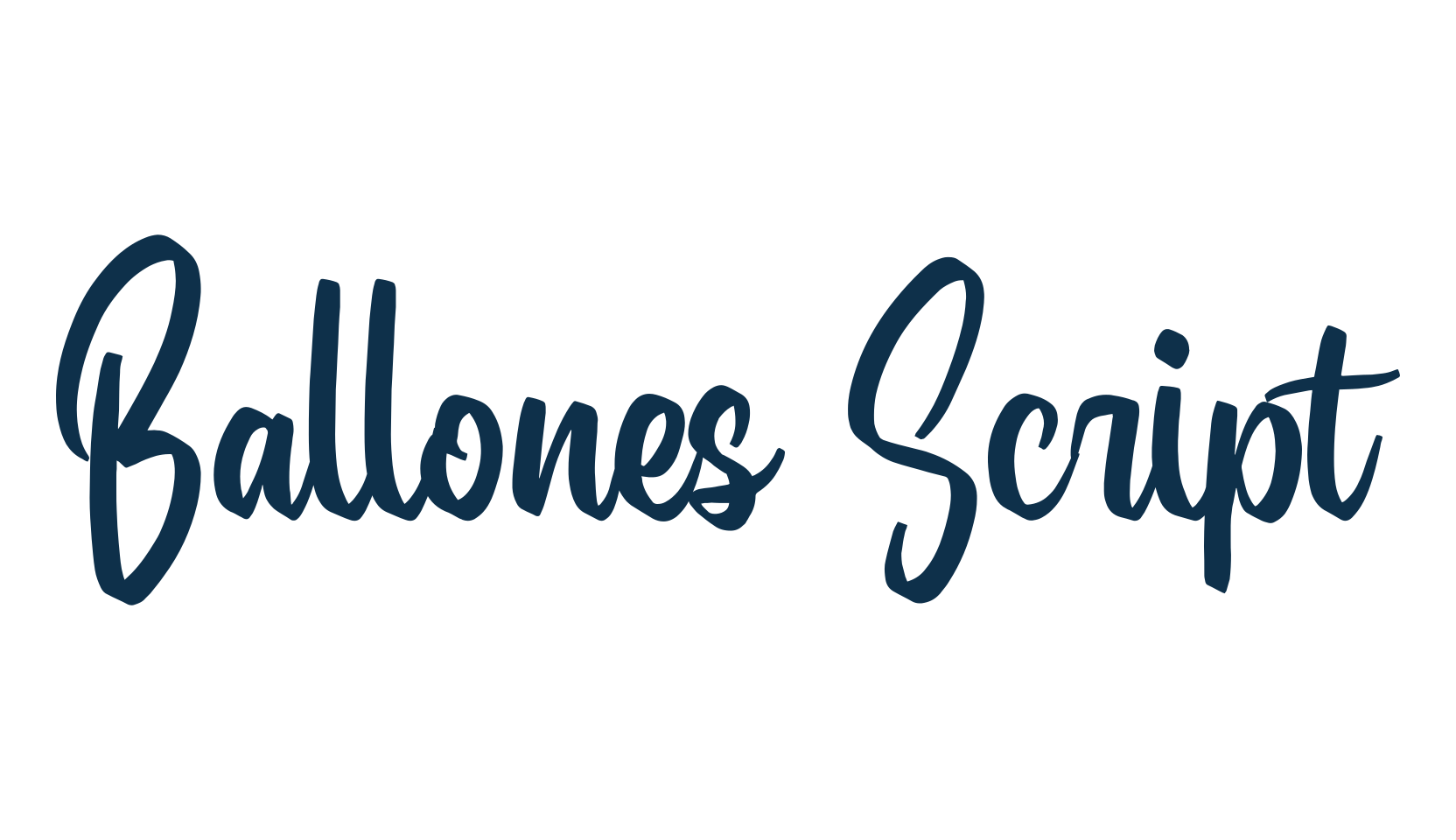 Ballones Script, fancy various decorative script calligraphy font preview