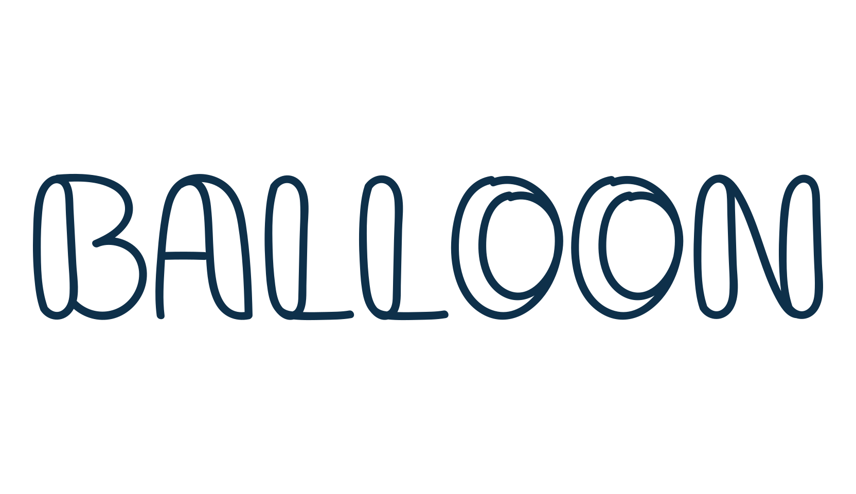 Balloon (balloon-4), various font preview