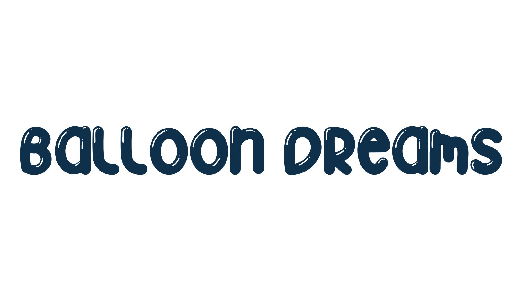 Balloon Dreams, cartoon font preview