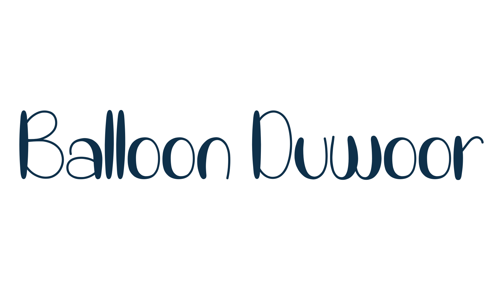 Balloon Duwoor, fancy cartoon decorative font preview