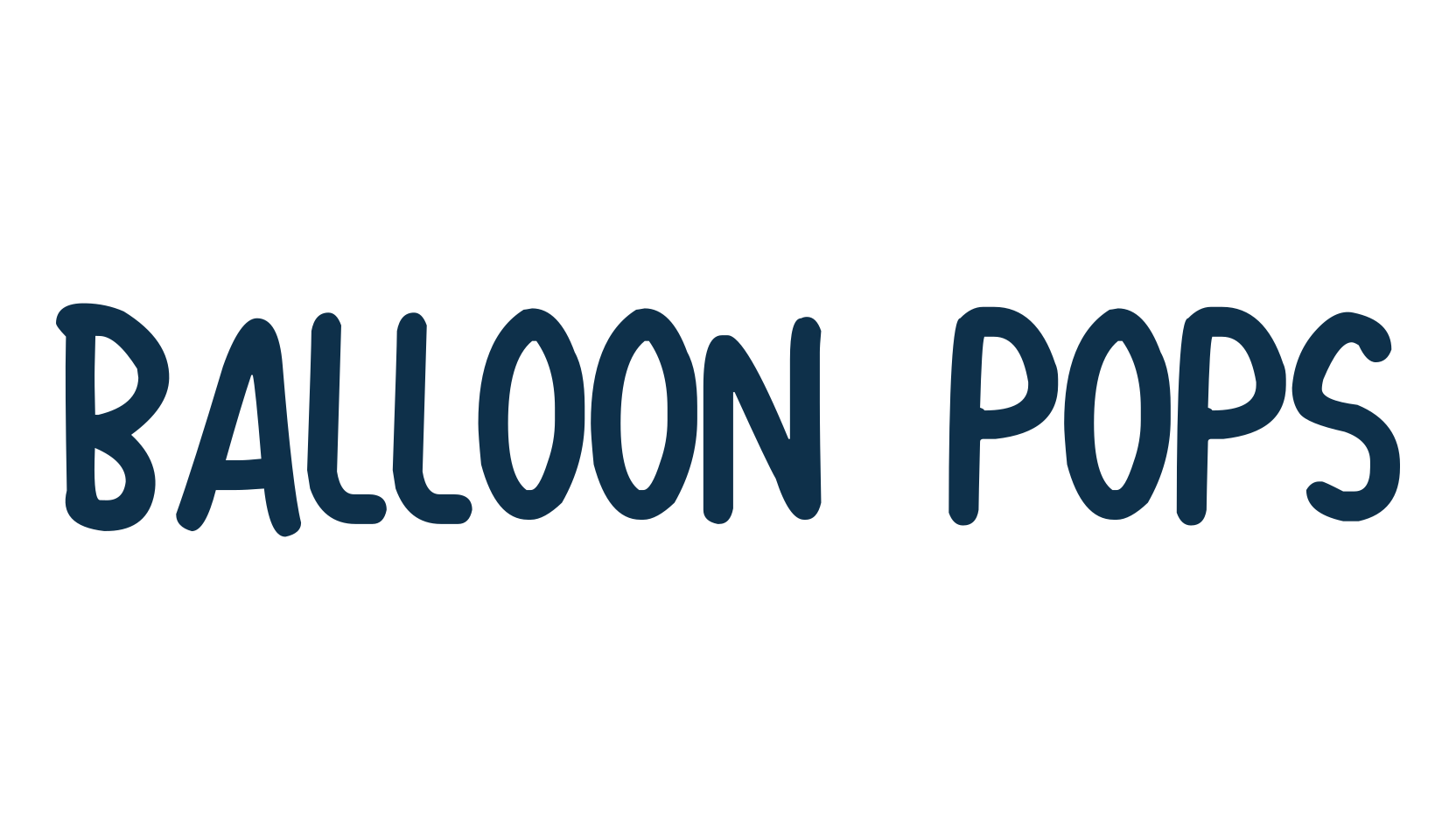 Balloon Pops, handwriting font preview