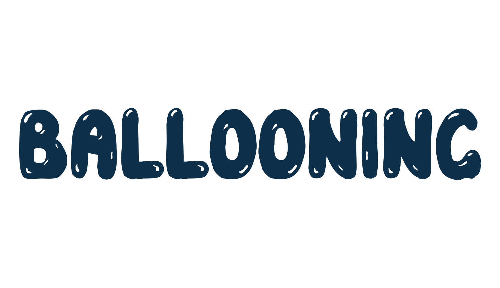 Ballooning, cartoon font preview