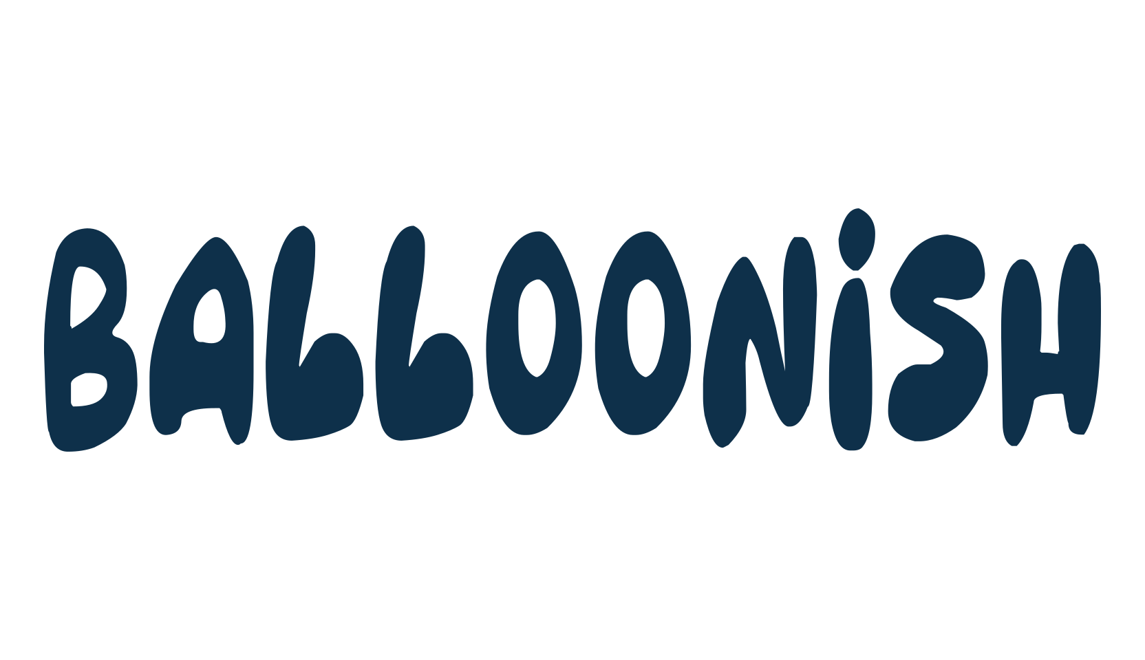 Balloonish, fancy cartoon decorative font preview