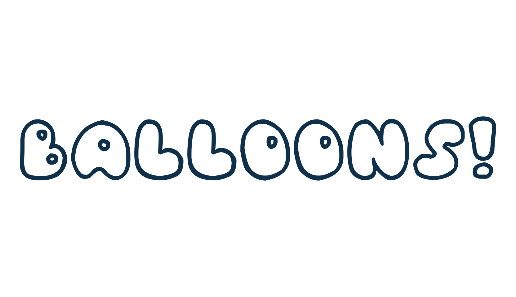 Balloons!, cartoon font preview