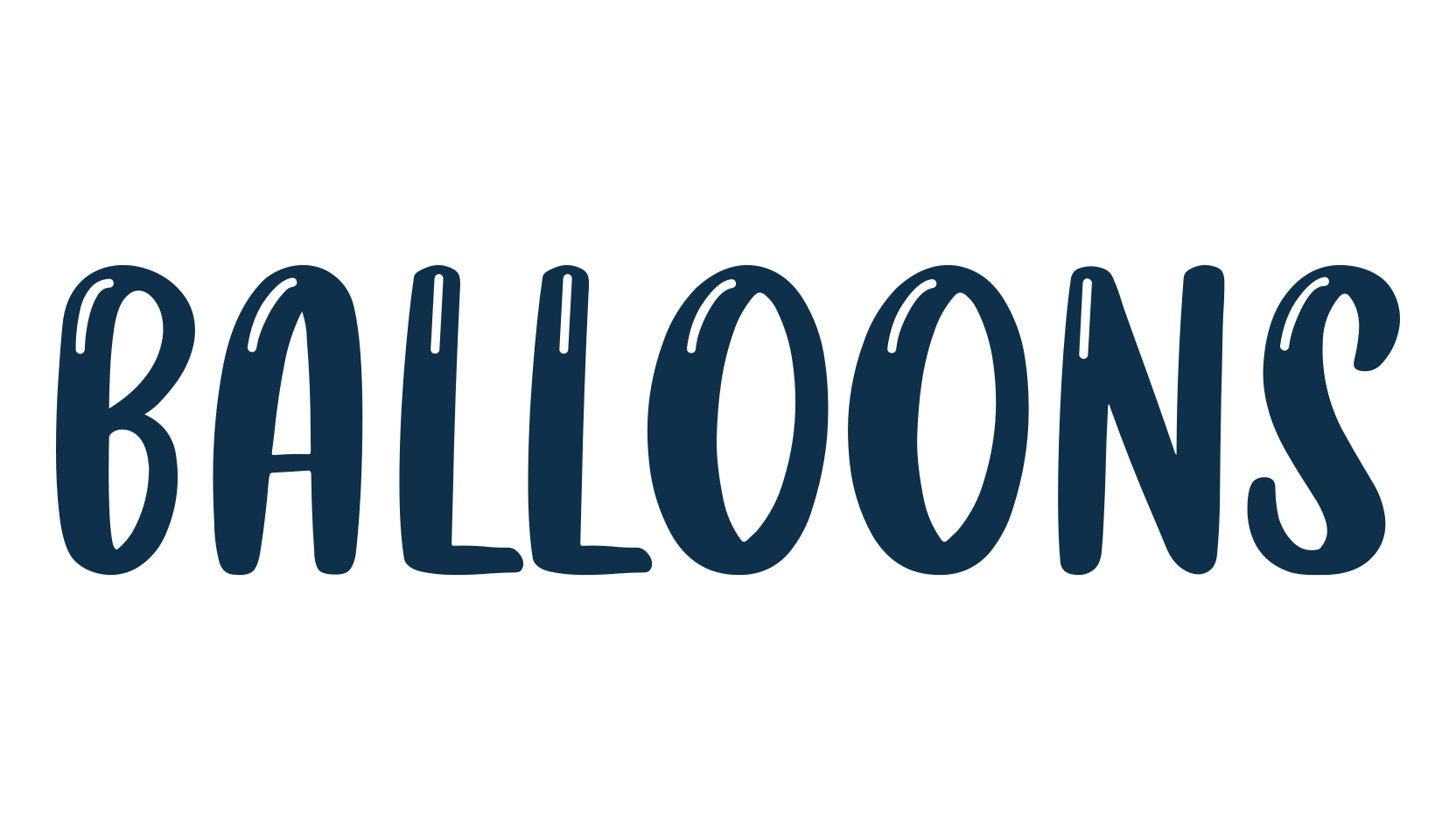 Balloons (balloons-3), fancy decorative font preview