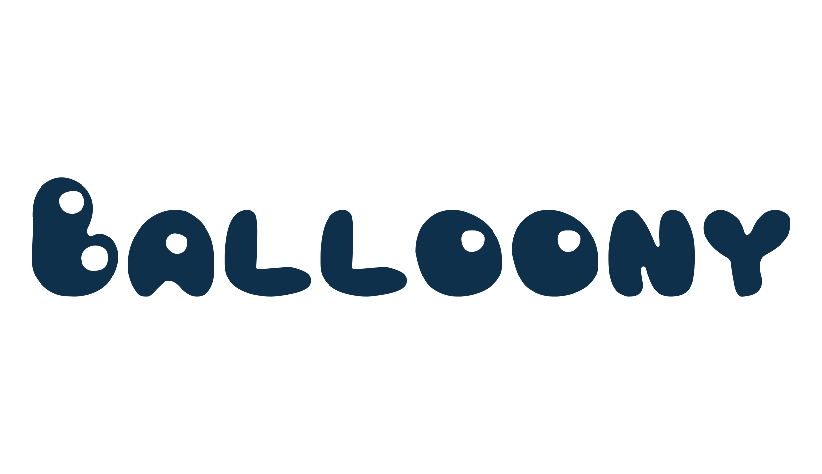 Balloony (balloony-2), cartoon font preview