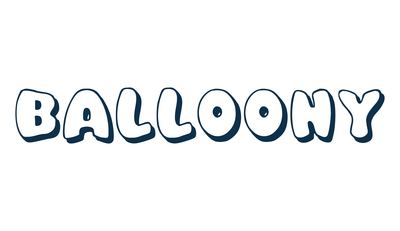 Balloony, fancy cartoon decorative font preview