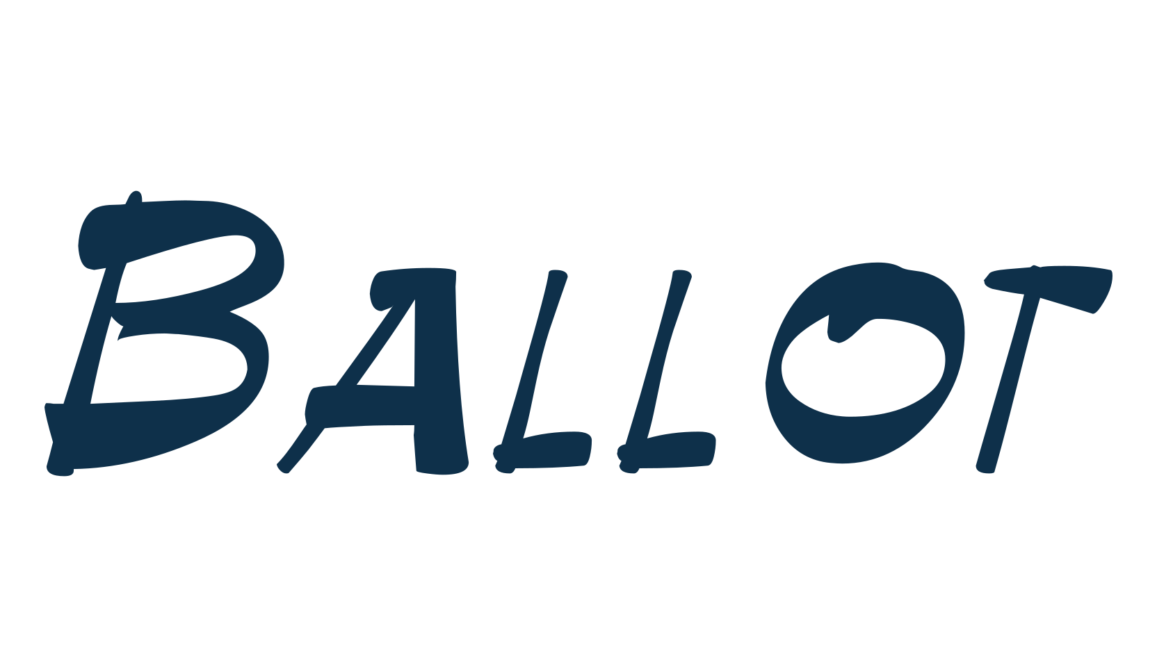 Ballot, fancy various decorative font preview
