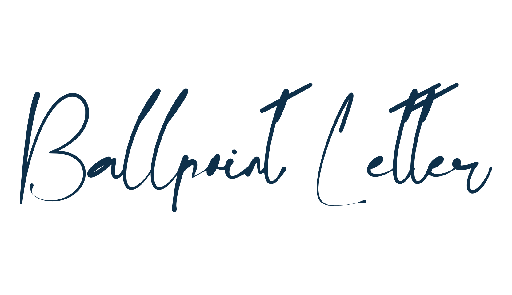 Ballpoint Letter, handwriting font preview