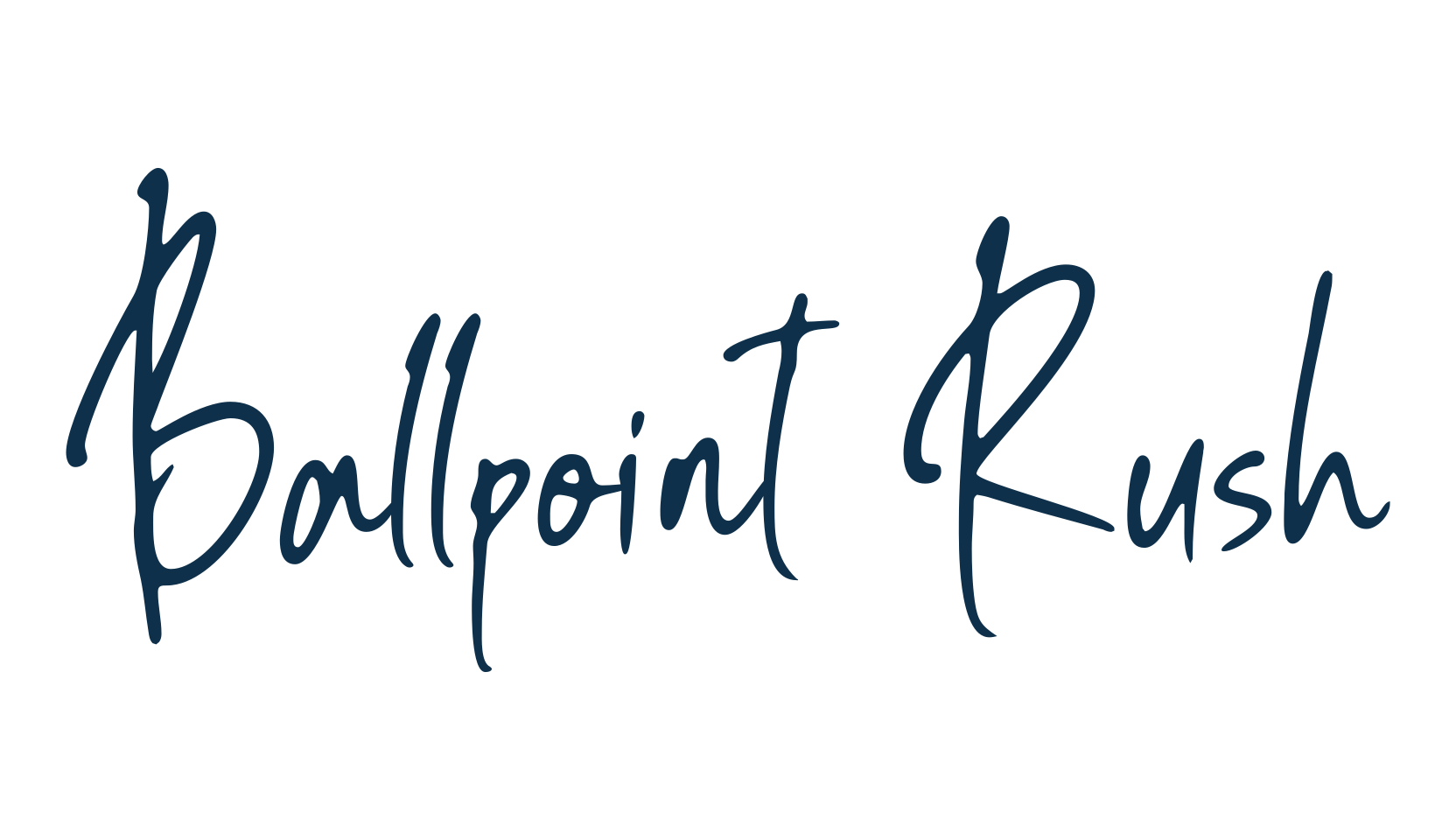Ballpoint Rush, script handwritten fancy decorative calligraphy font preview