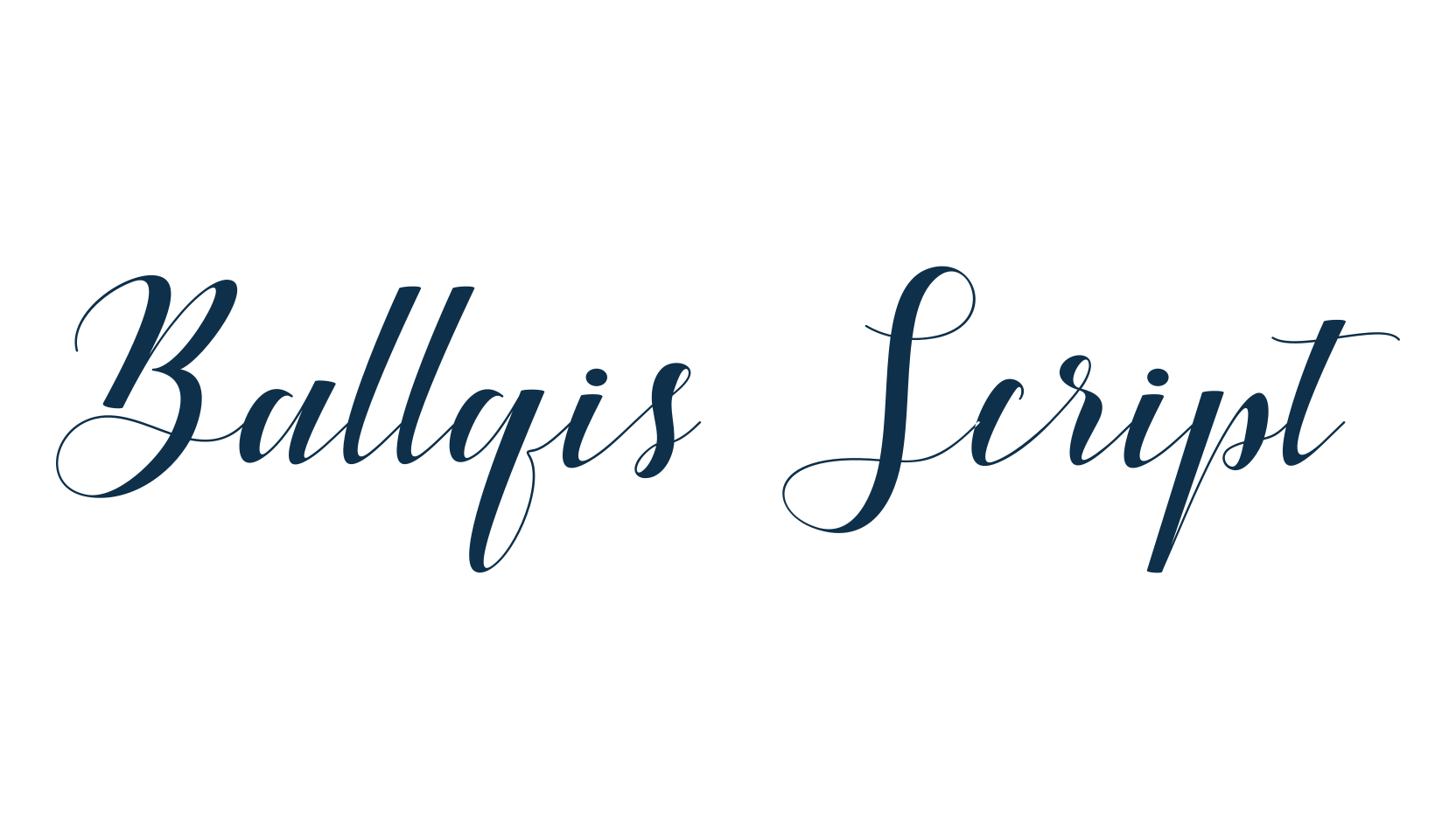 Ballqis Script, calligraphy font preview