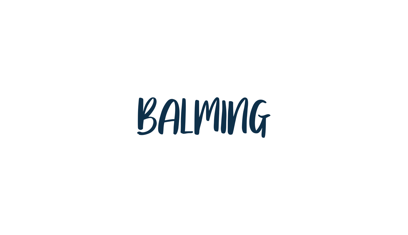 Balming, script brush fancy decorative calligraphy font preview