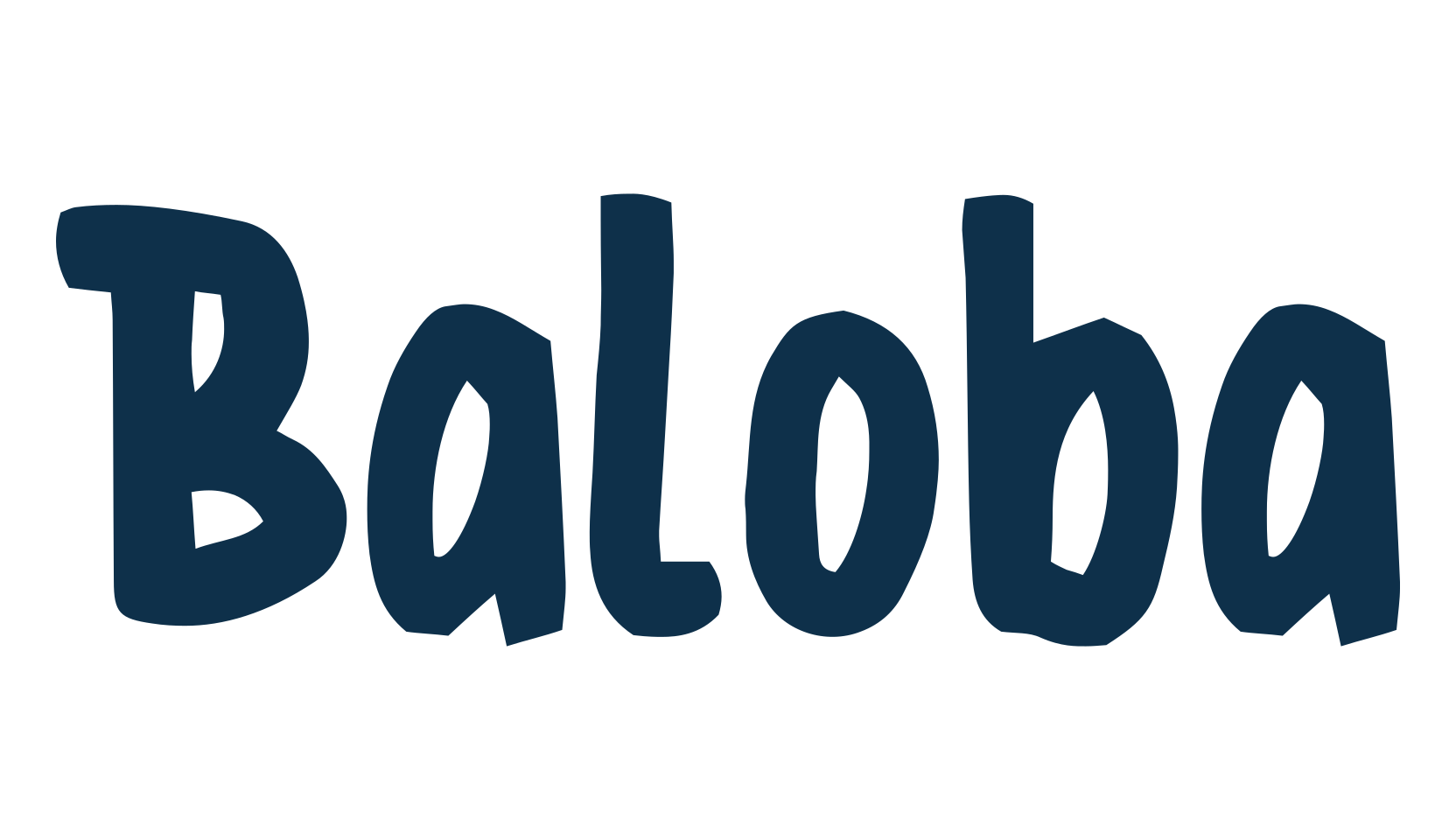 Baloba, fancy cartoon decorative font preview